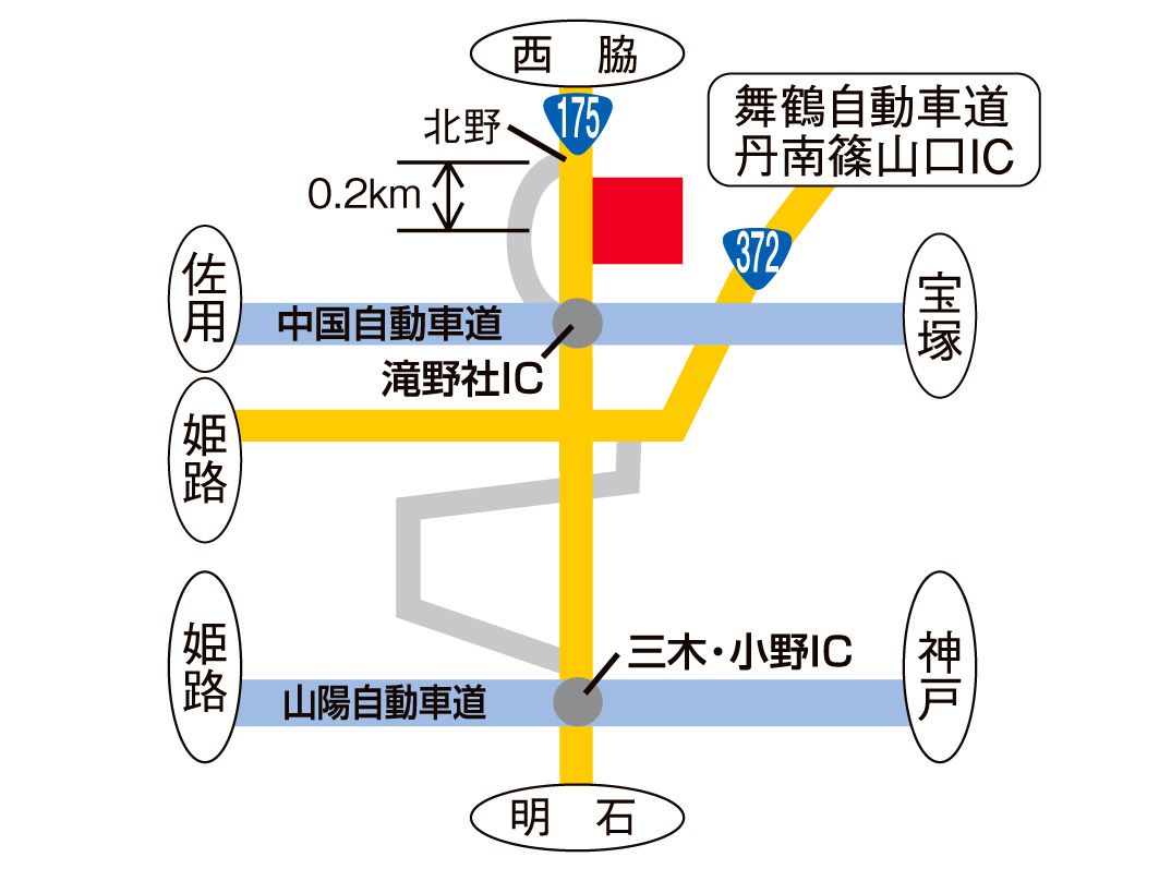 175号滝野社インター